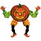 Beistle 12 Counts Orange and Black Vintage Halloween Jointed Goblin 30”